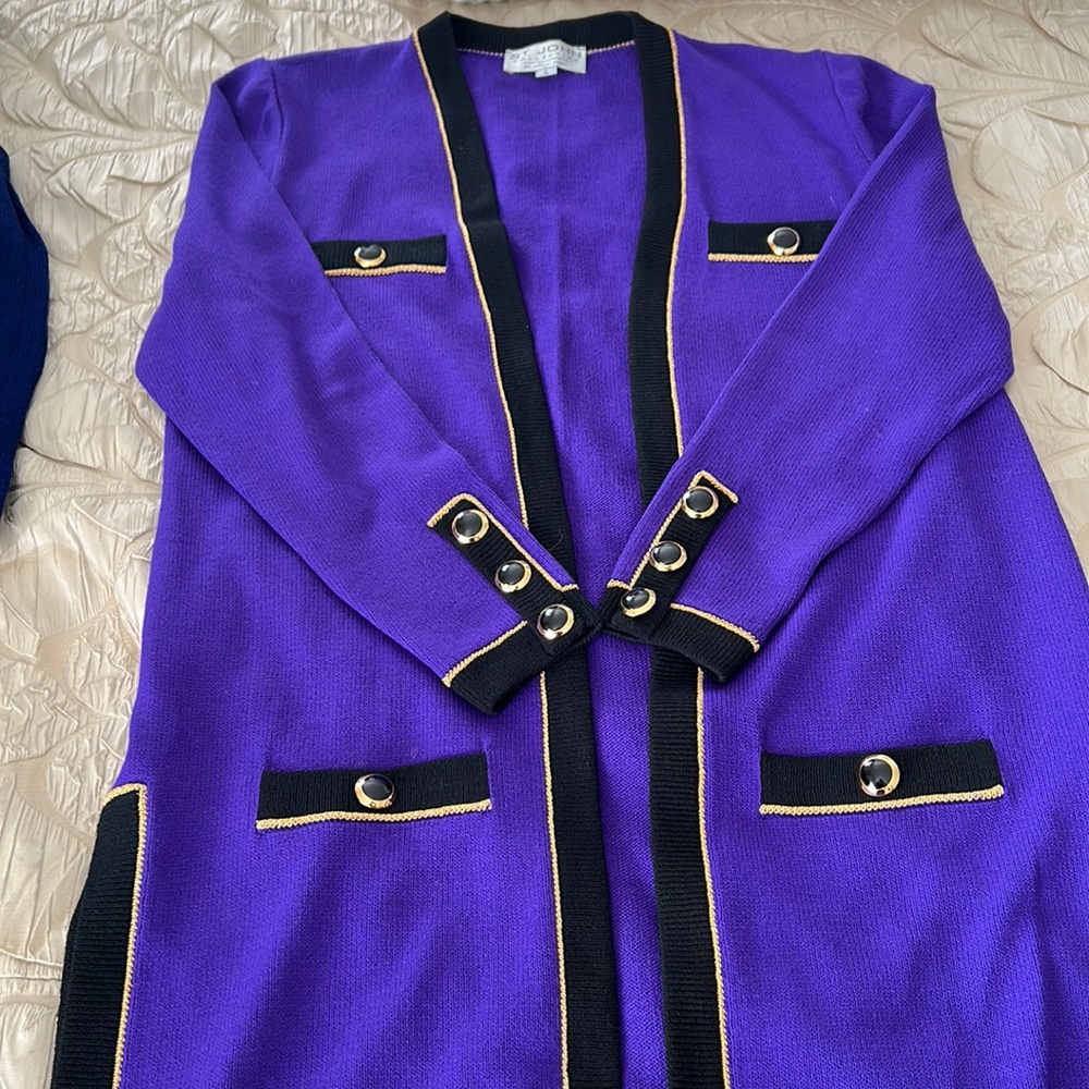Purple vintage St John Knit 2-piece top set